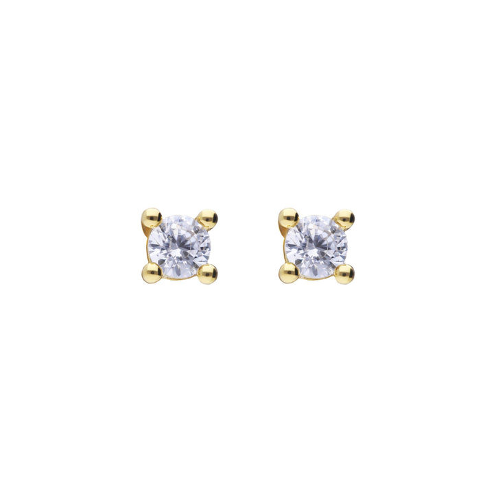 Diamonfire Four Claw Solitaire Stud Earrings