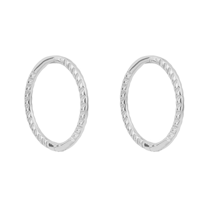 Elements Gold Rope Effect Hoop Earrings