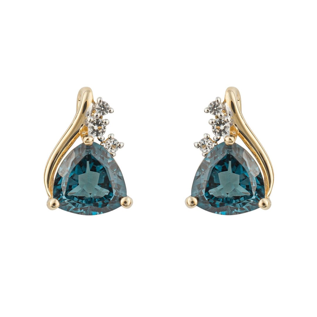 Elements Gold Trillion Semi-Precious Stud Earrings