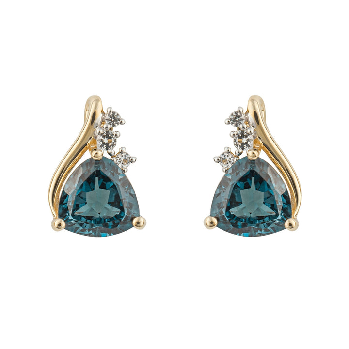 Elements Gold Trillion Semi-Precious Stud Earrings