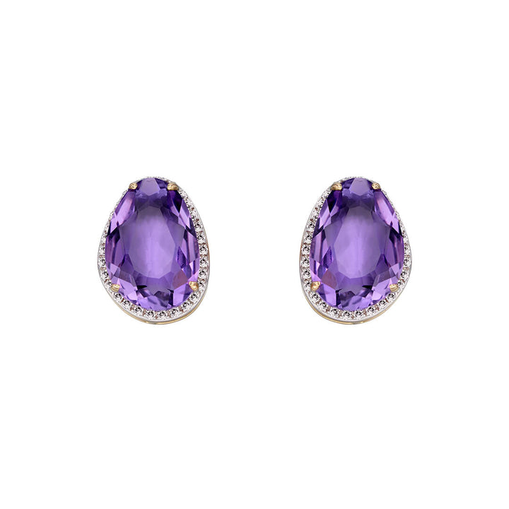 Elements Gold Irregular Shaped Semi-Precious Stone Stud Earrings