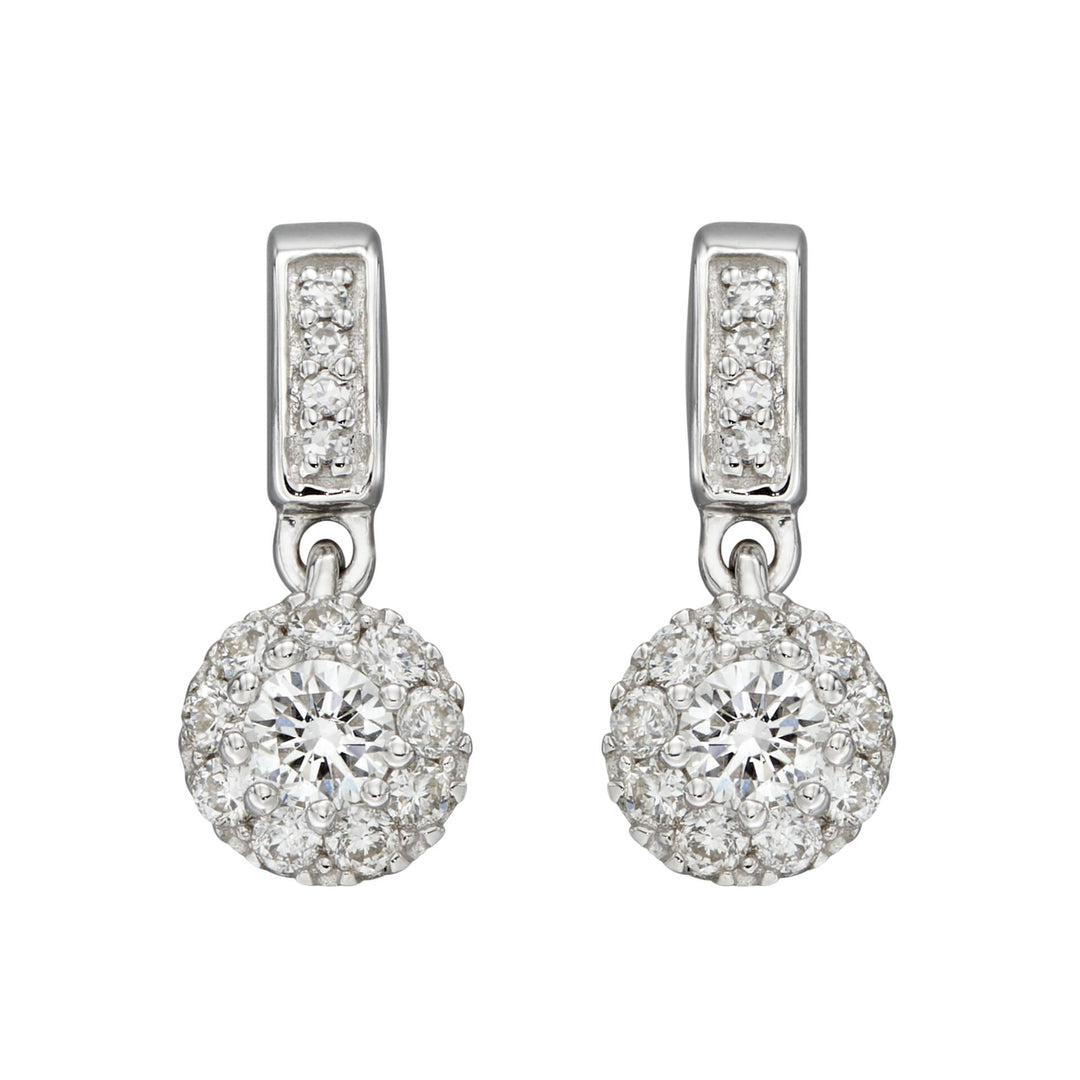Elements Gold Small Diamond Cluster Earrings