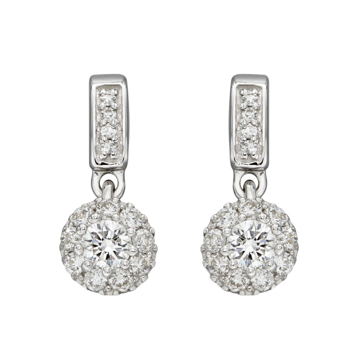 Elements Gold Small Diamond Cluster Earrings