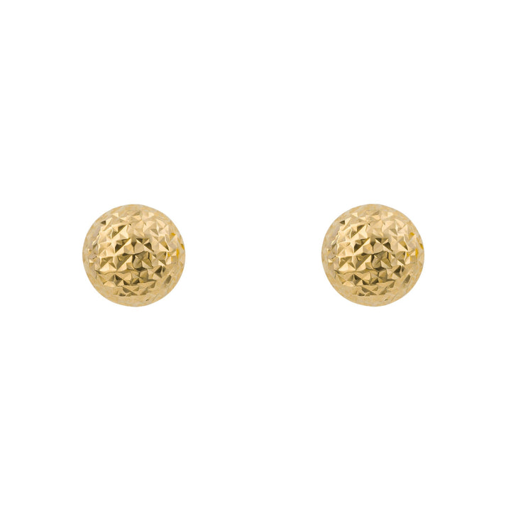 Elements Gold Textured Ball Stud Earrings
