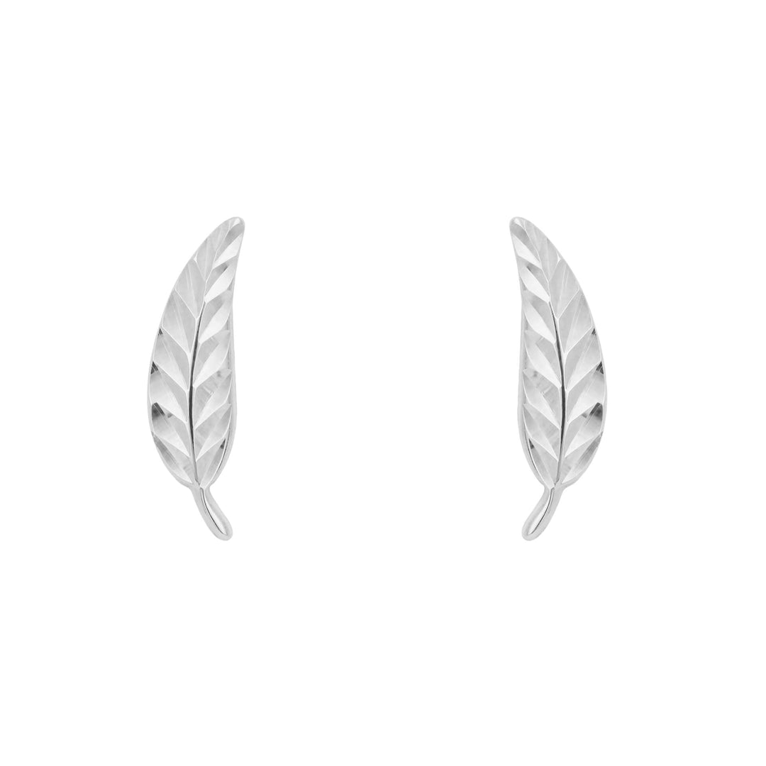 Elements Gold Feather Stud Earrings