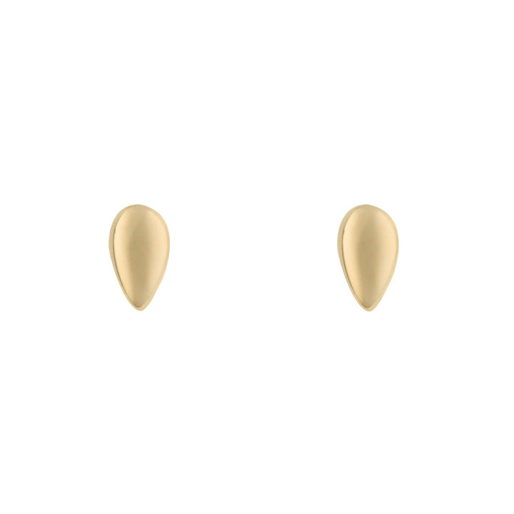 Elements Gold Plain Teardrop Stud Earrings