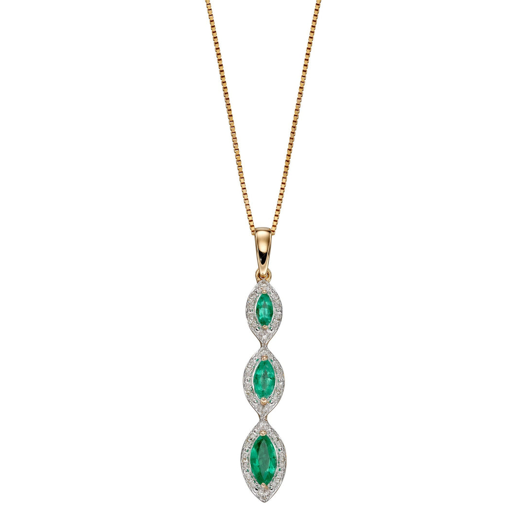 Elements Gold Marquise Triple Drop Pendant