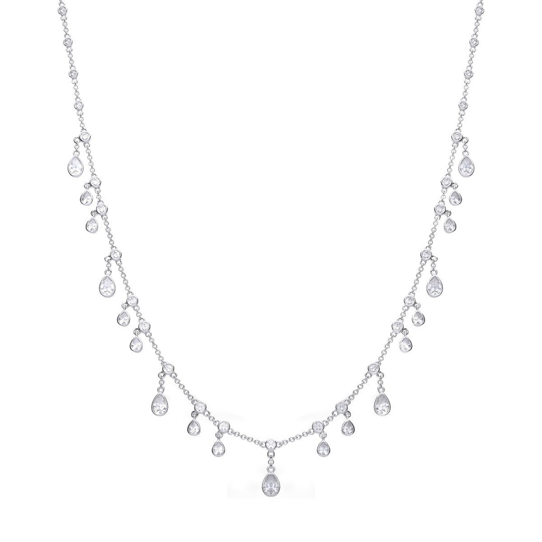Diamonfire Multi Drop Zirconia Necklace