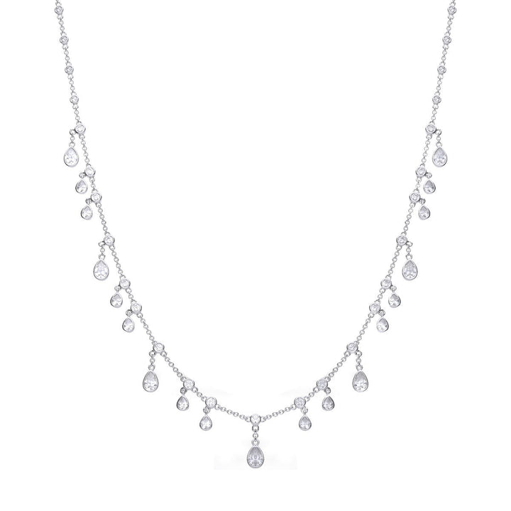 Diamonfire Multi Drop Zirconia Necklace