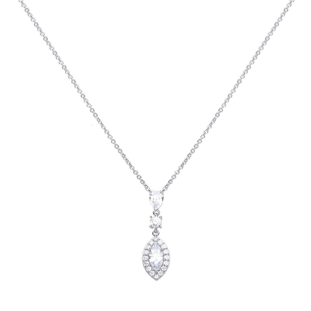 Diamonfire Marquise and Pave Zirconia Necklace