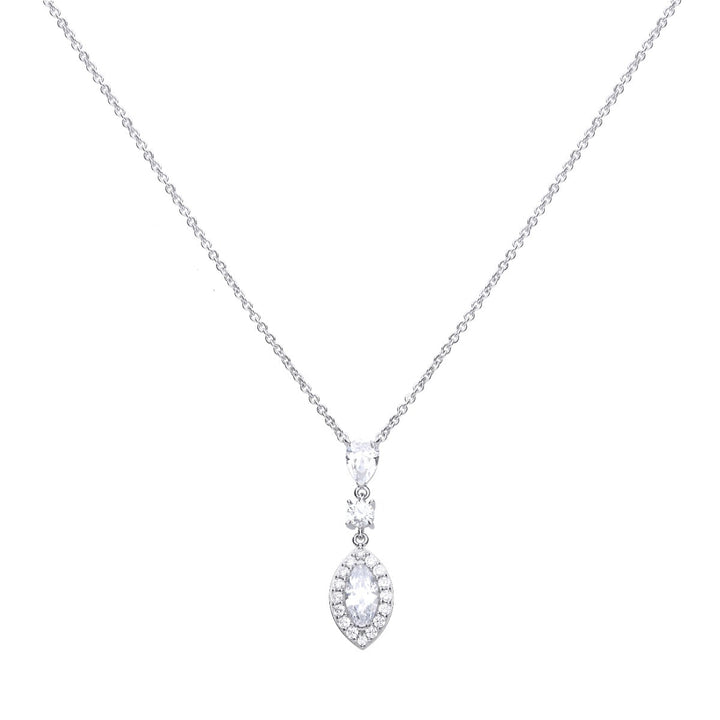 Diamonfire Marquise and Pave Zirconia Necklace
