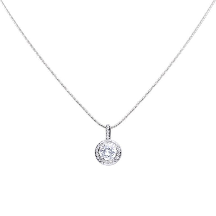 Diamonfire Round Cluster Pendant