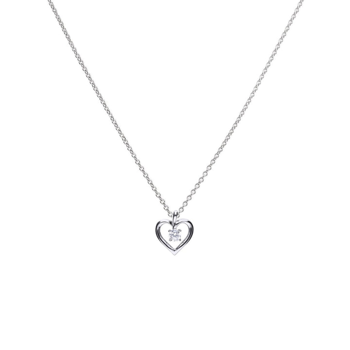 Diamonfire Open Heart Pendant with Zirconia