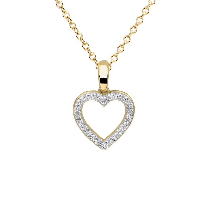 Diamonfire Pave Set Heart Pendant